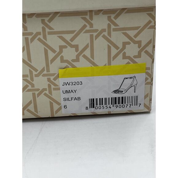 Badgley Mischka Jewel Womens Silver Rhinestone Umay Pointed Toe Stiletto Sz 6 - Picture 13 of 16